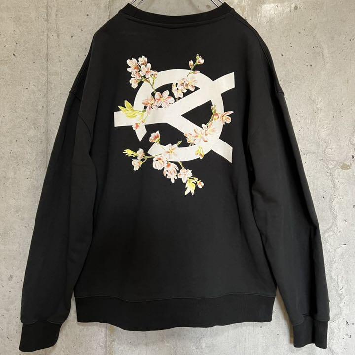 れなし OY ブラック 背面ビッグロゴ 花柄 韓国製 ZfAEu-m98876423962 オーワイ スウェット トレーナー ㈢トロゴ