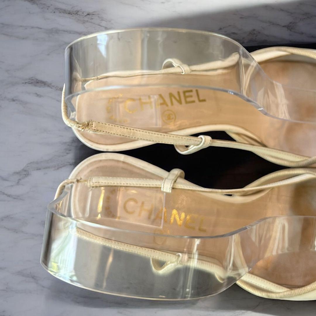 靴 CHANEL Cocomark Slingback Pumps