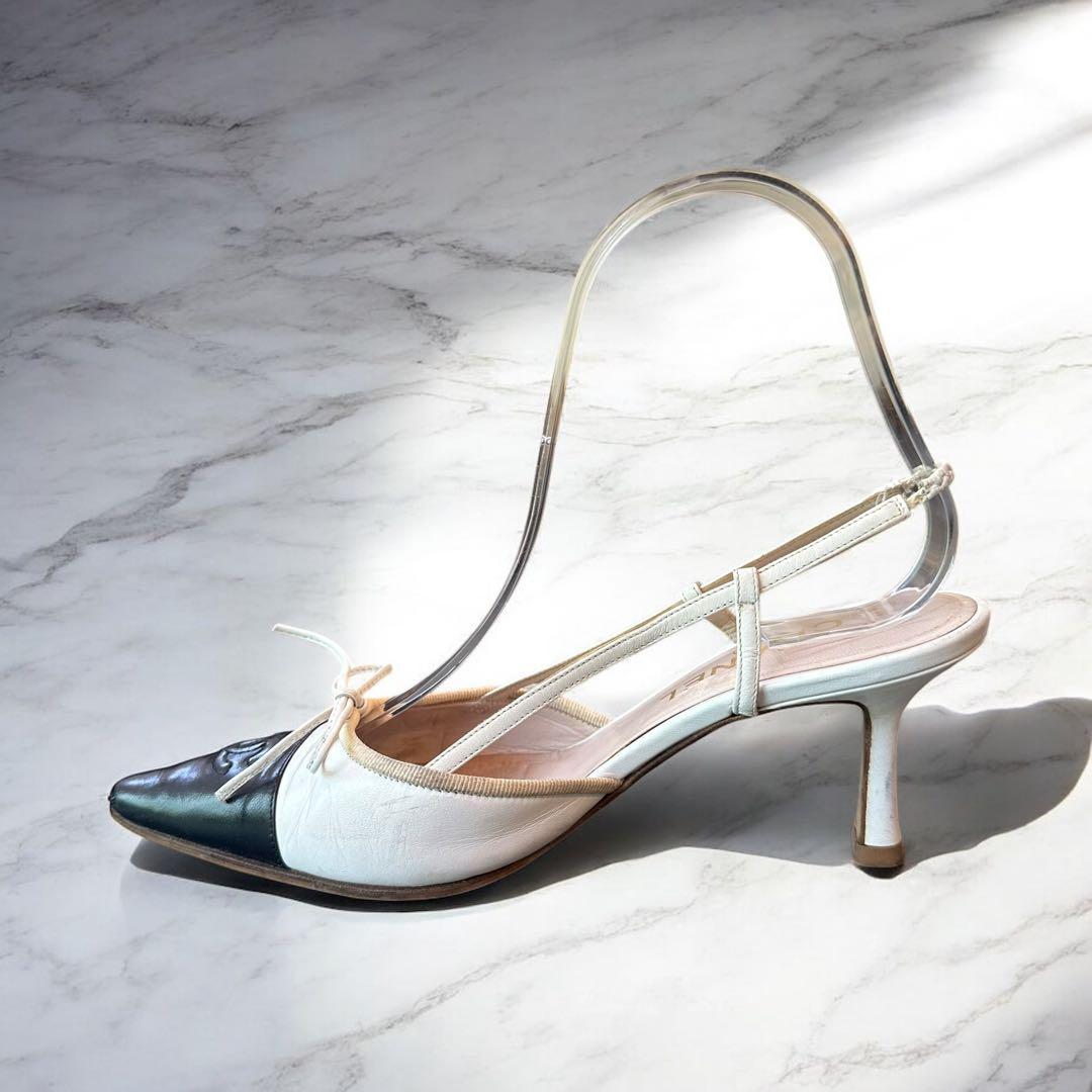 靴 CHANEL Cocomark Slingback Pumps
