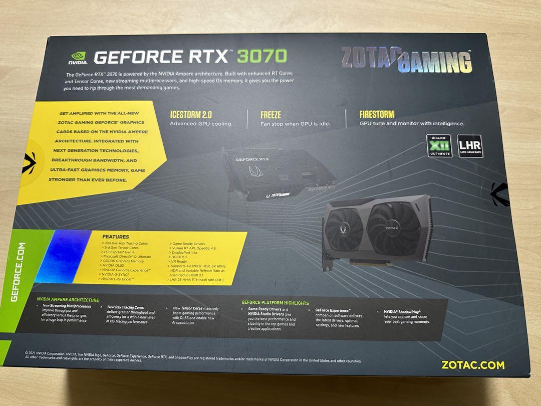 グラボ GeForce RTX3070 Twin Edge OC LHR