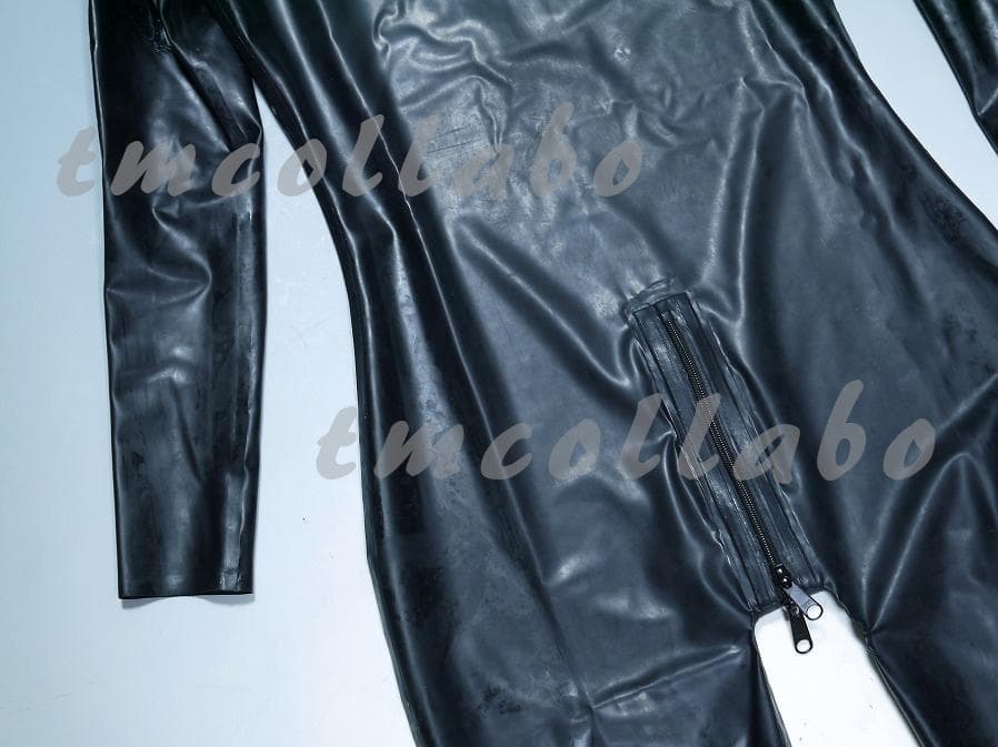 100%品質 ラテックス製手足開口あり全身スーツ☆ショルダージッパー