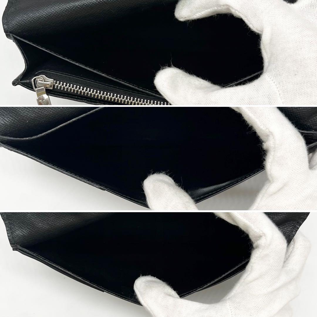 ✨極美品✨ルイヴィトン タイガ シルバーロゴLV金具 ポルトフォイユ ブラザ 黒