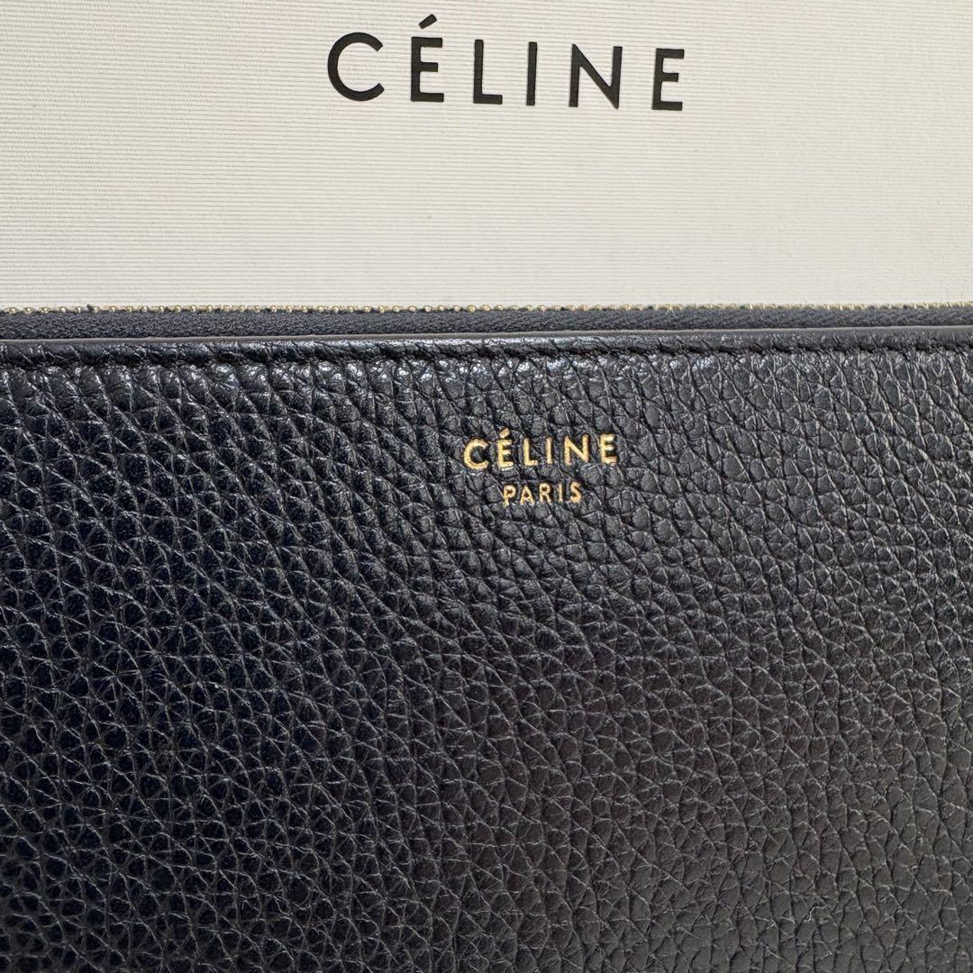 【美品】CELINE セリーヌ ラウンドジップ ウォレット 財布