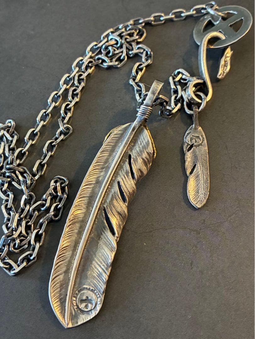 ゴローズ 上金金縄ターコイズ特大フェザーフェザー小イーグル 細角チェーン ゴローズ 上金金縄ターコイズ特大フェザーフェザー小イーグル 細角チェーン