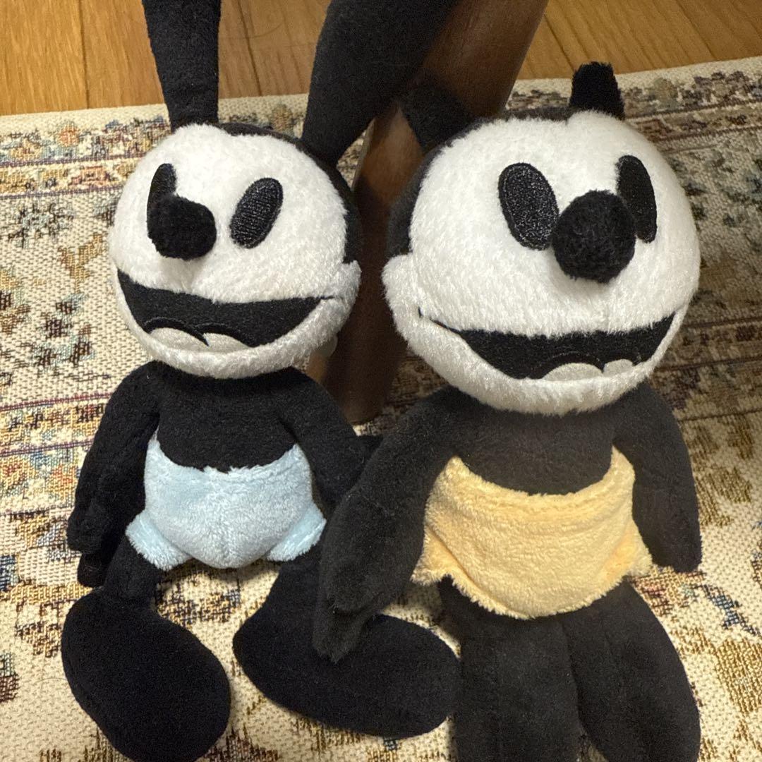 ディズニー オズワルド&オルテンシア ぬいぐるみ バッジ ぬいば ペア