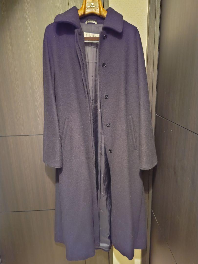 Maxmara白タグ 黒色 シンプルロングコート♡美品♡