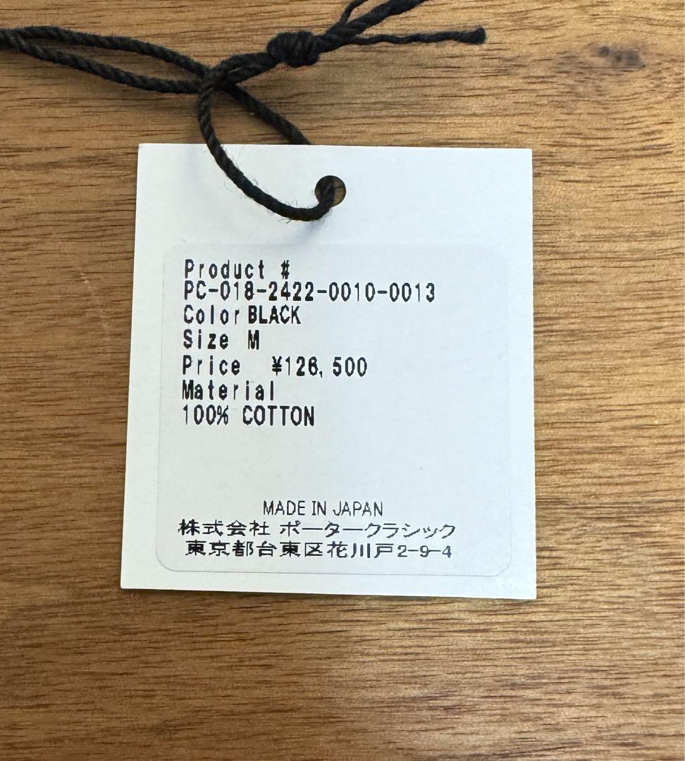 ポータークラシック  コーデュロイ　ダブルテーラードジャケット　ブラック　M