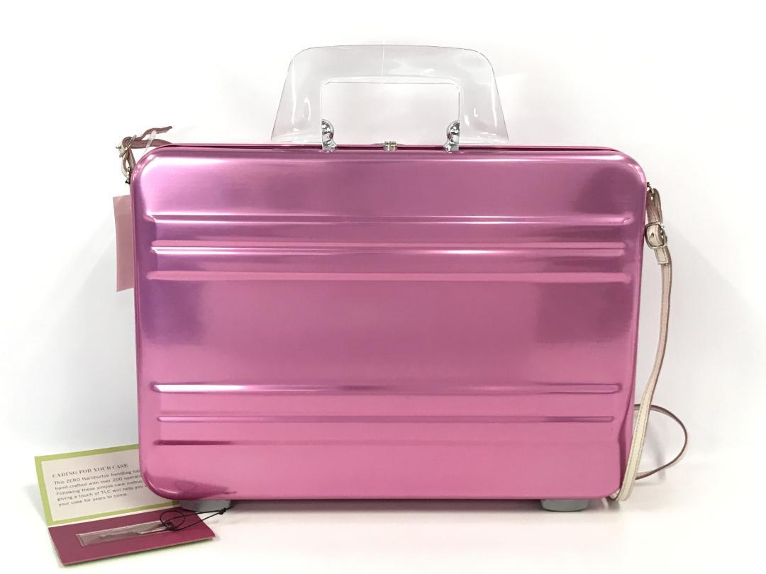 美品 ゼロハリバートン アタッシュケース A4可能 2way ピンク ショルダー