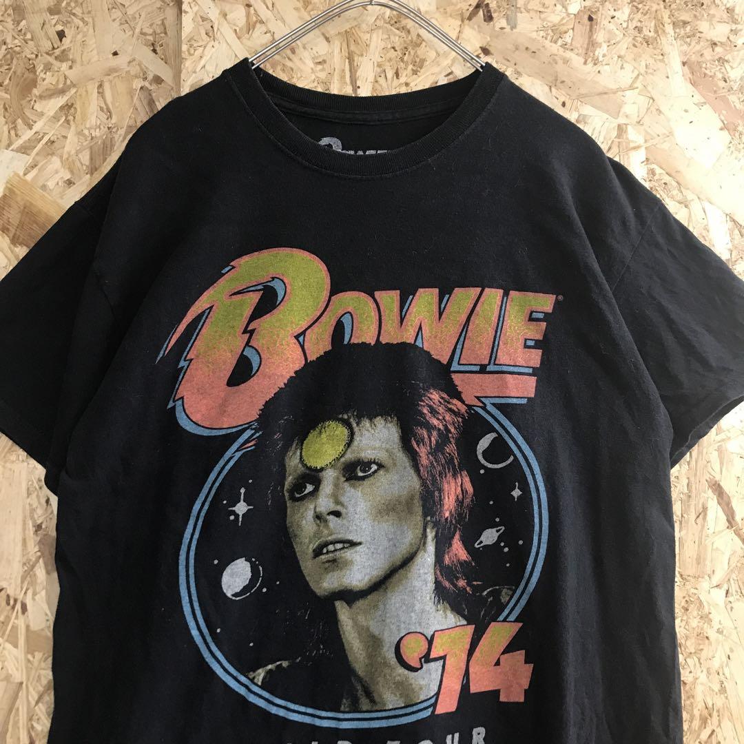 古着 THUNDER DAVID BOWIE デヴィッドボウイ 両面プリント