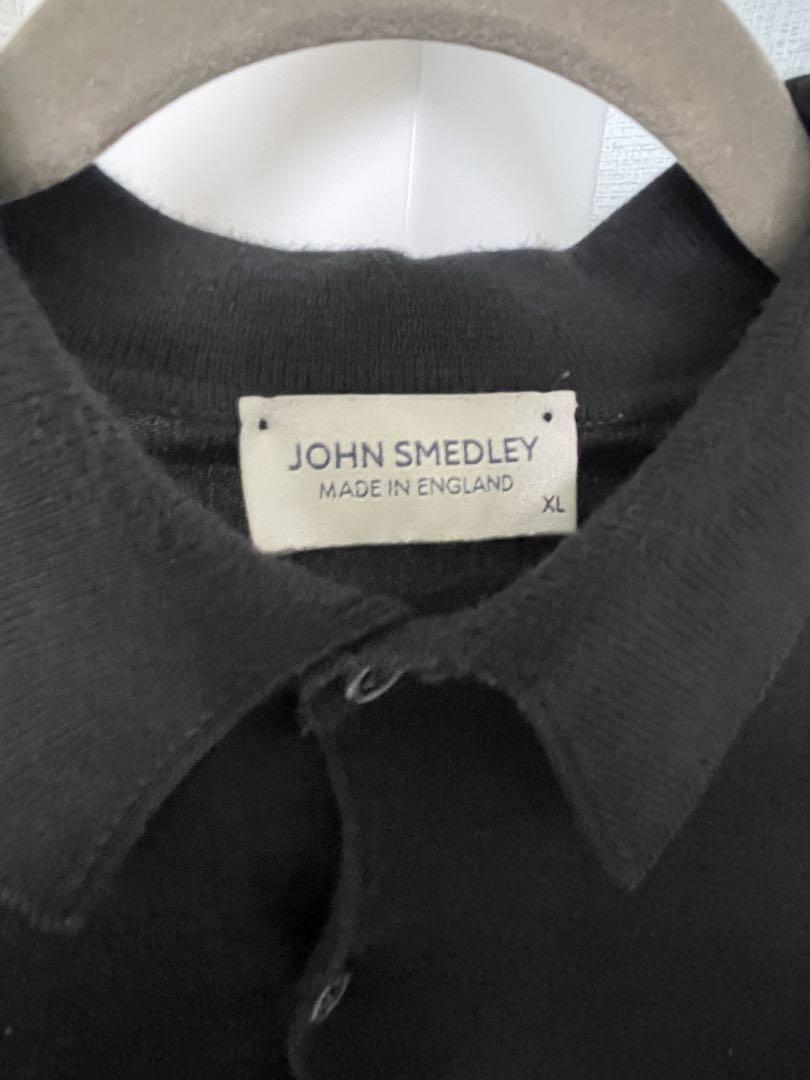 JOHN SMEDLEY ブラック ニット　ポロシャツ XL ジョンスメドレー