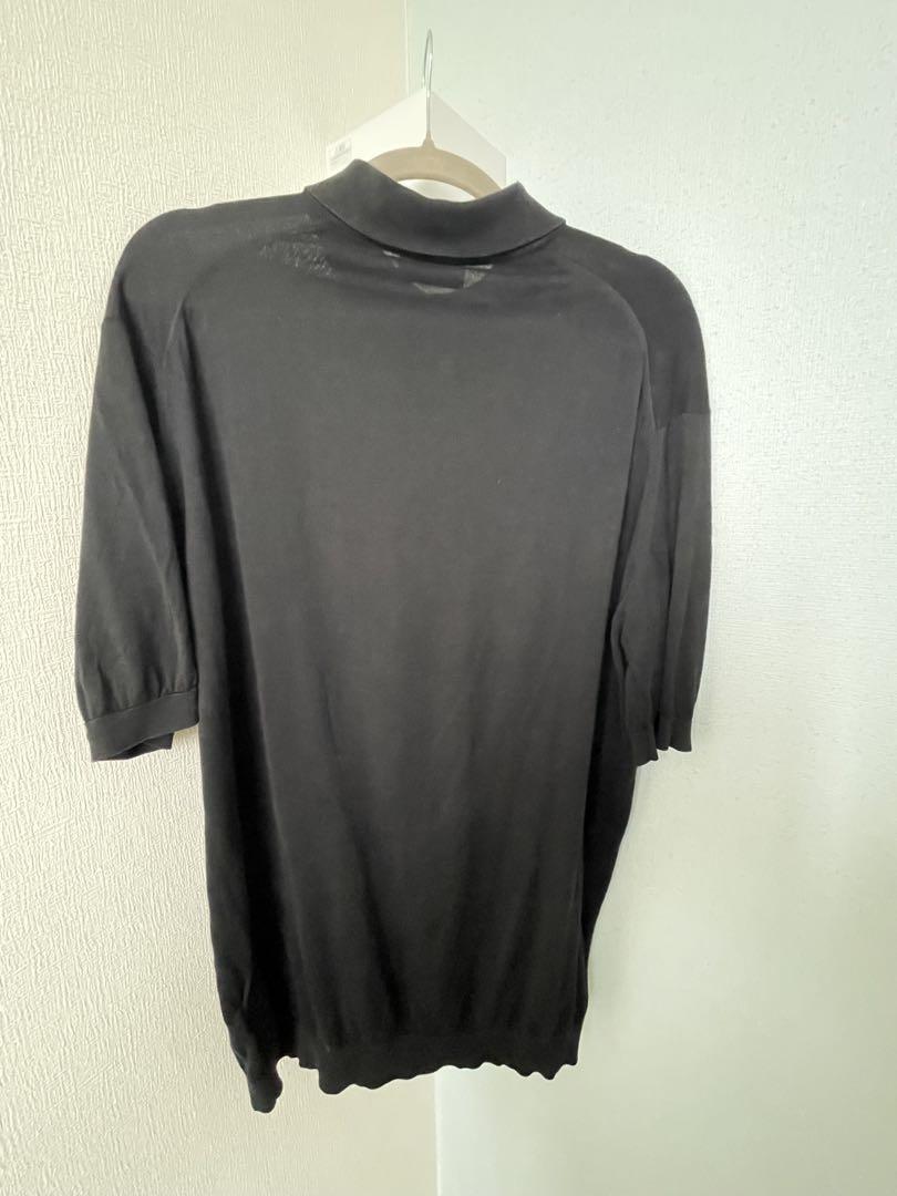 JOHN SMEDLEY ブラック ニット　ポロシャツ XL ジョンスメドレー