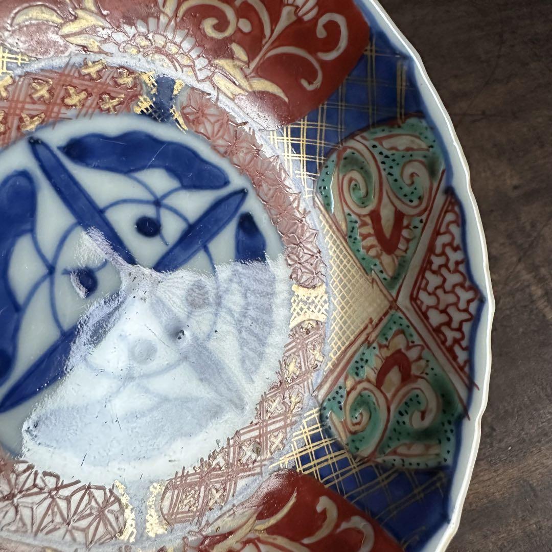 古伊万里 萬暦年製 色絵 金彩 小皿 輪花皿 骨董 銘々皿 骨董 B - メルカリ