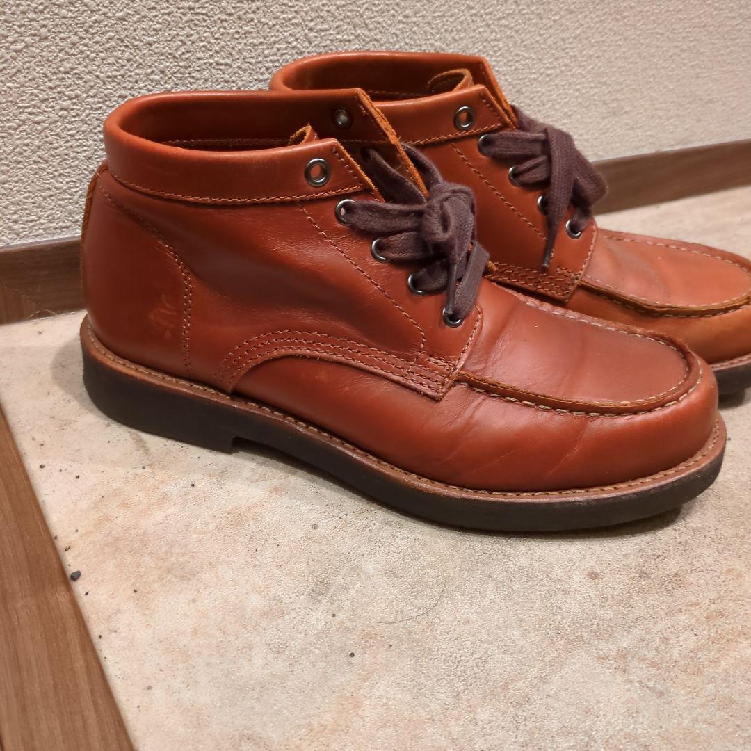 茶色レザー ワークブーツ ハイカット Hawkins - 靴オンライン