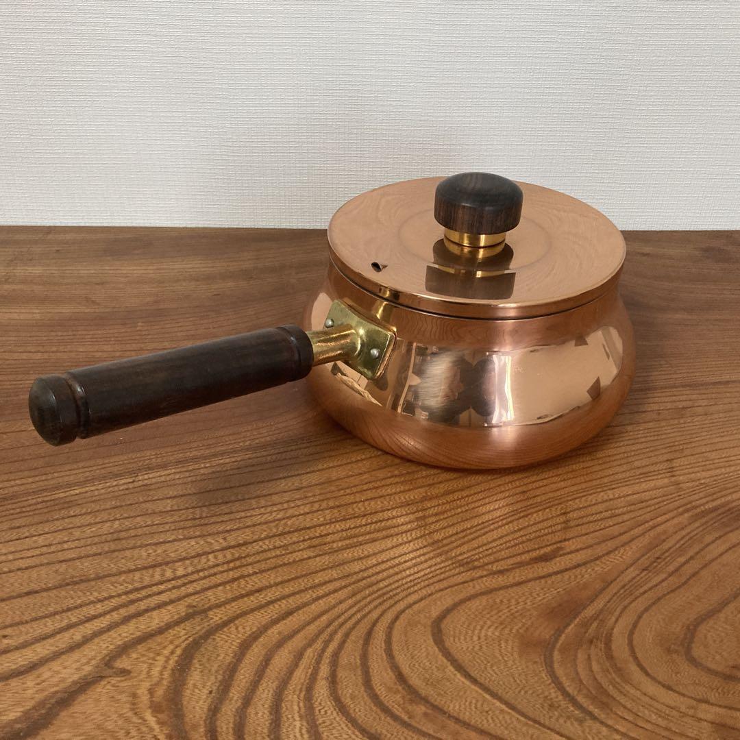 COPPER100 Home Ware 銅鍋　ローズ木製
