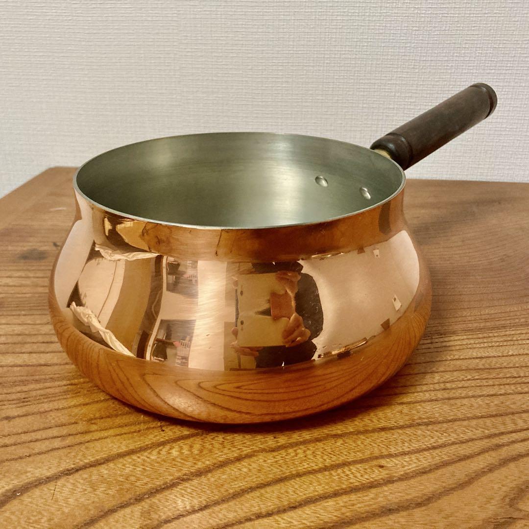 COPPER100 Home Ware 銅鍋　ローズ木製