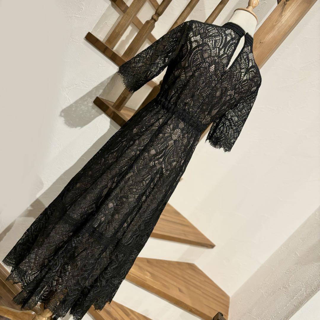 Dorry Doll 配色レース×ハシゴレース切り替えワンピースドレス