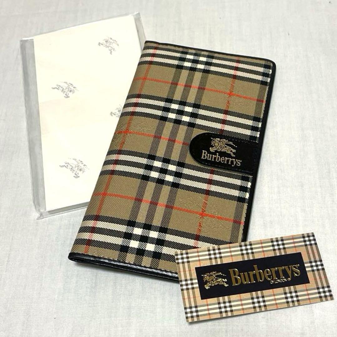 Burberry バーバリー ノヴァチェック メモ帳+カバー キャメル