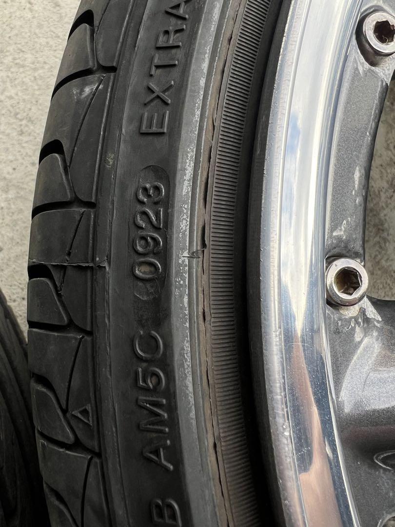 希少!! ワタナベ RS-8 6.5J PCD100 4穴 15インチ タイヤ付 画像8