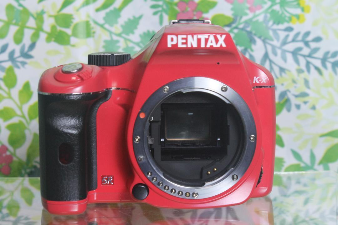美品❤ スマホ転送可⭐ PENTAX K-X SR レッド ❤大人気 匿名配送