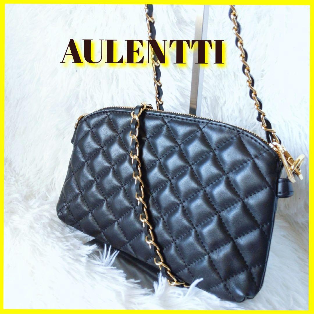 AULENTTI / オウレンティ キルティング ショルダーバッグ ブラック セール】【WEB限定】【AULENTTI/オウレンティ】キルティング