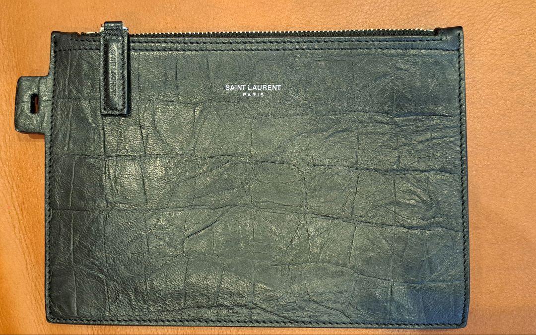 SAINT LAURENT クロコダイルエンボスレザー トートバッグ