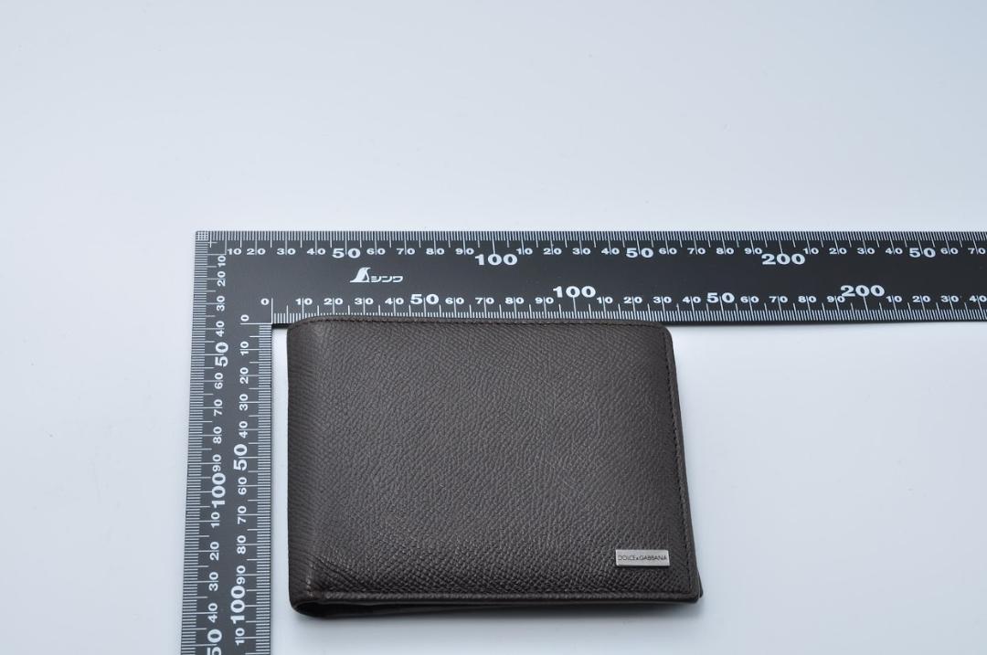 美品 ドルチェアンドガッパーナ 二つ折り財布 レザー 革 ブラック メンズ