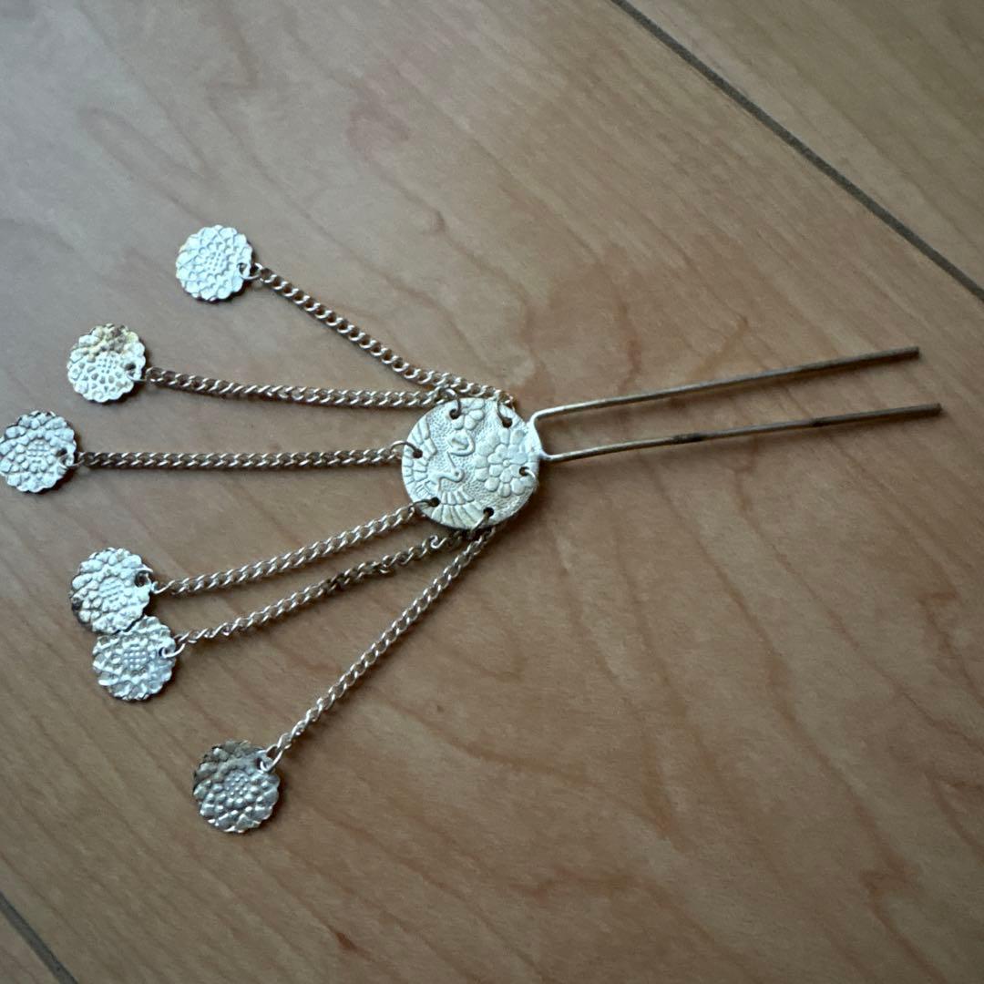 128 正絹　絞り　疋田　赤×黒 7歳 七五三着物セット　和装小物　結び帯