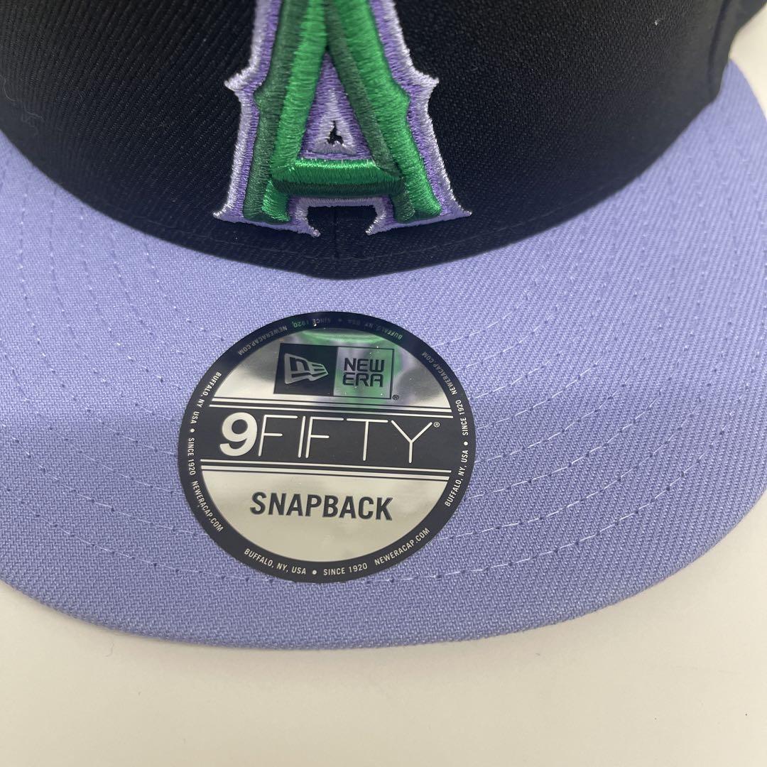 ニューエラ　エンゼルス　キャップ　９ＦＩＦＴＹ　ブラック　パープル