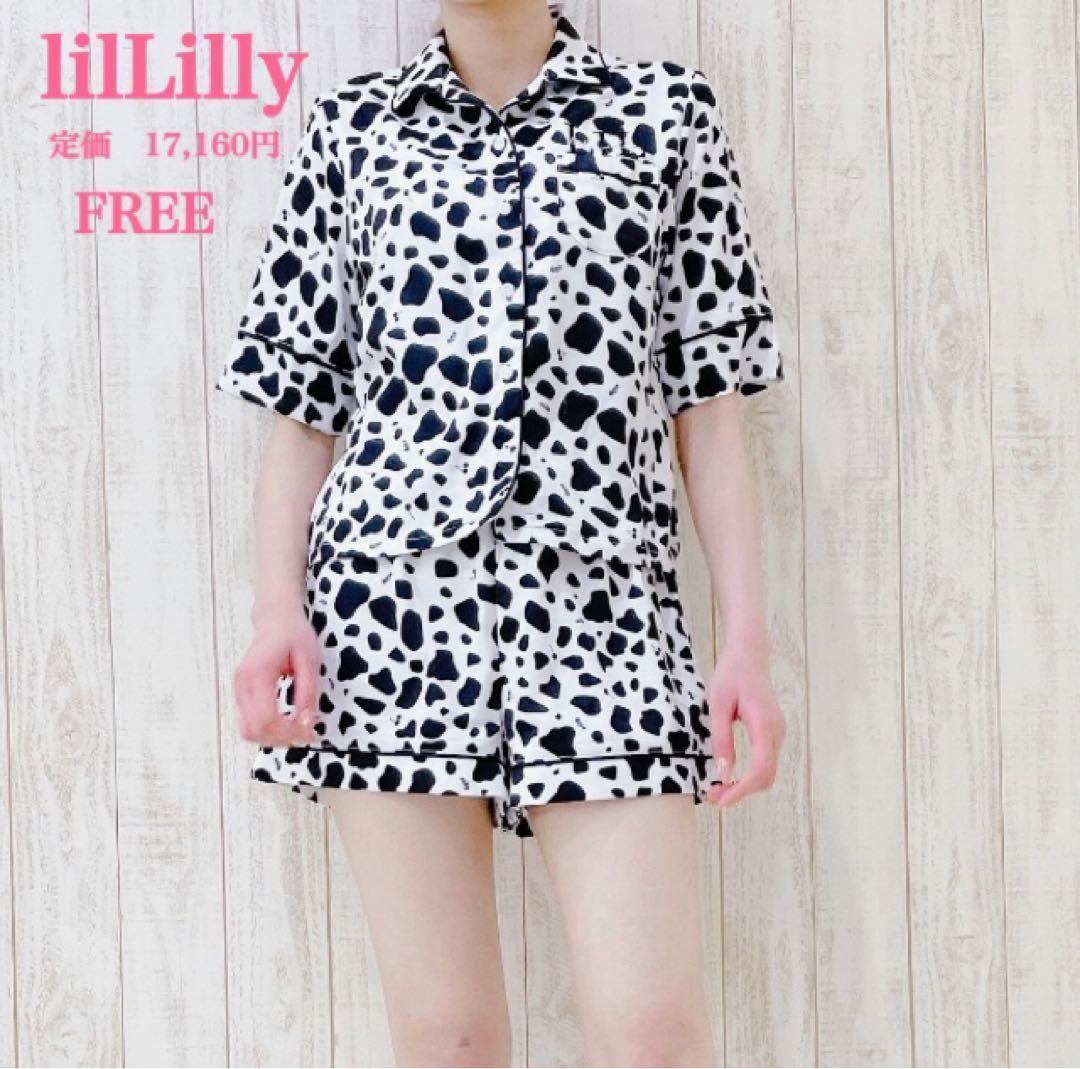 新品　【lilLilly】リルリリー　アニマル　パイピングパジャマ　セットアップ