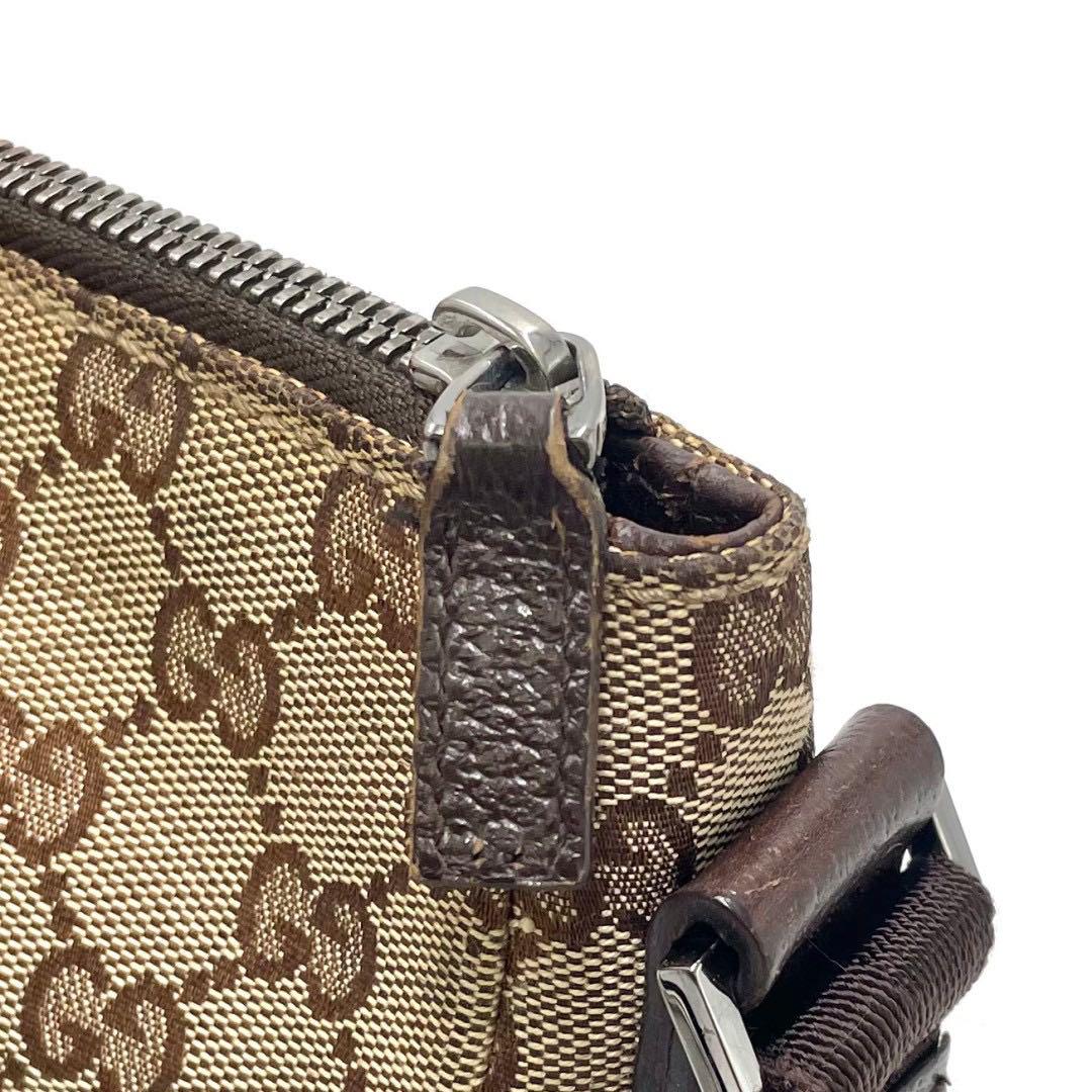 GUCCI GGキャンバス マザーズバッグ ショルダーバッグ ブラウン