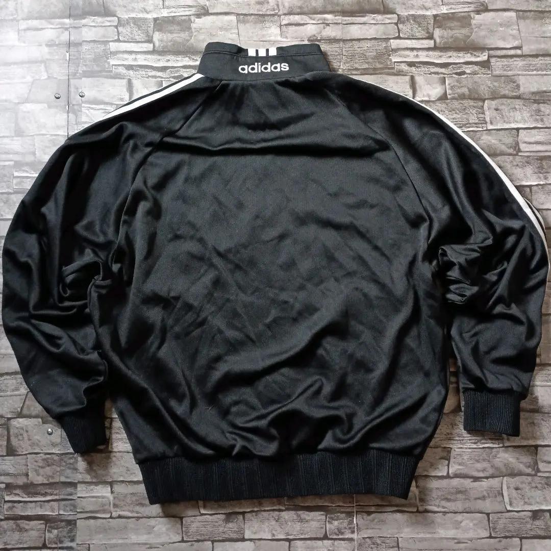 稀少90ｓ☆アディダスジャージ 刺繍ロゴ ネックロゴ スリーライン デサント