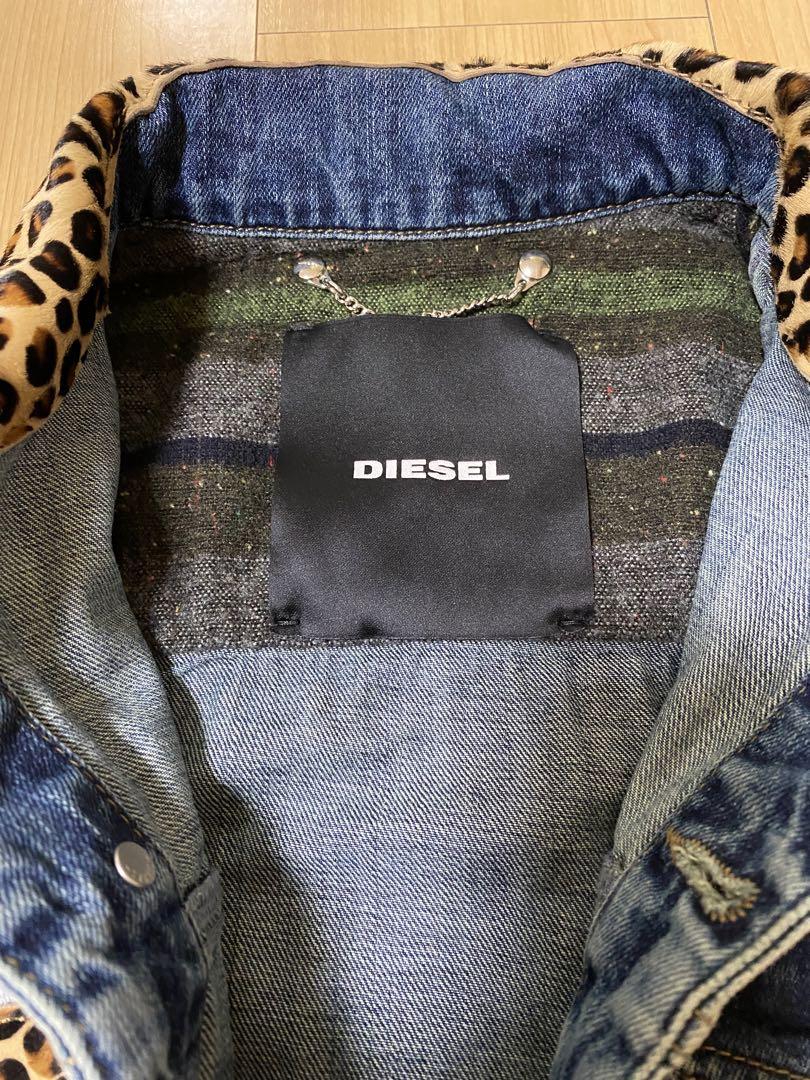 DIESEL ディーゼル　ヒョウ柄　ジーンズ　ジャケット　XXS DIESEL ディーゼル ヒョウ柄 ジーンズ ジャケット XXS
