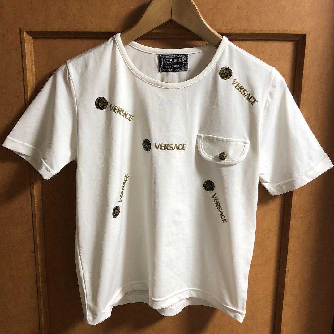 美品VERSACE ホワイト Tシャツ　 レディーストップス