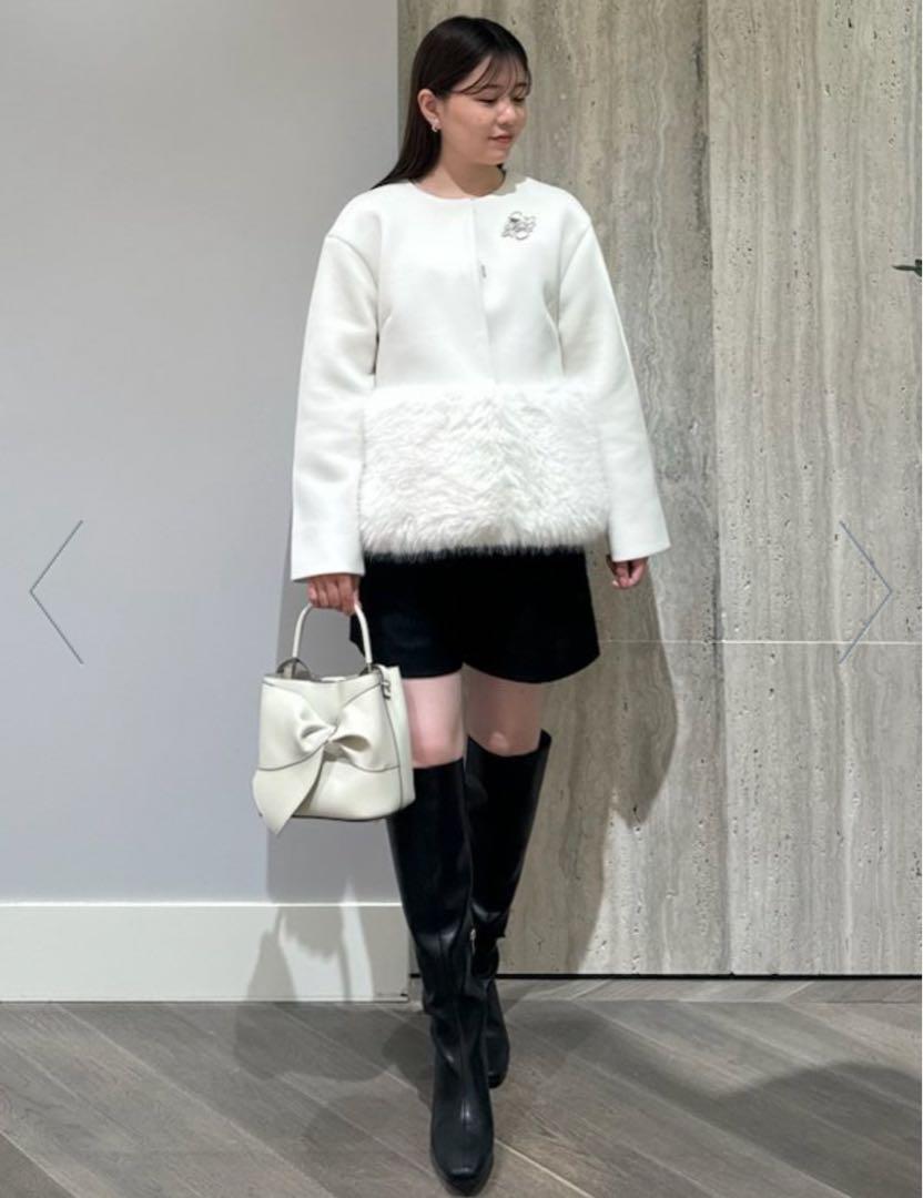 CELFORD セルフォード 裾ファーブルゾン OWHT 36