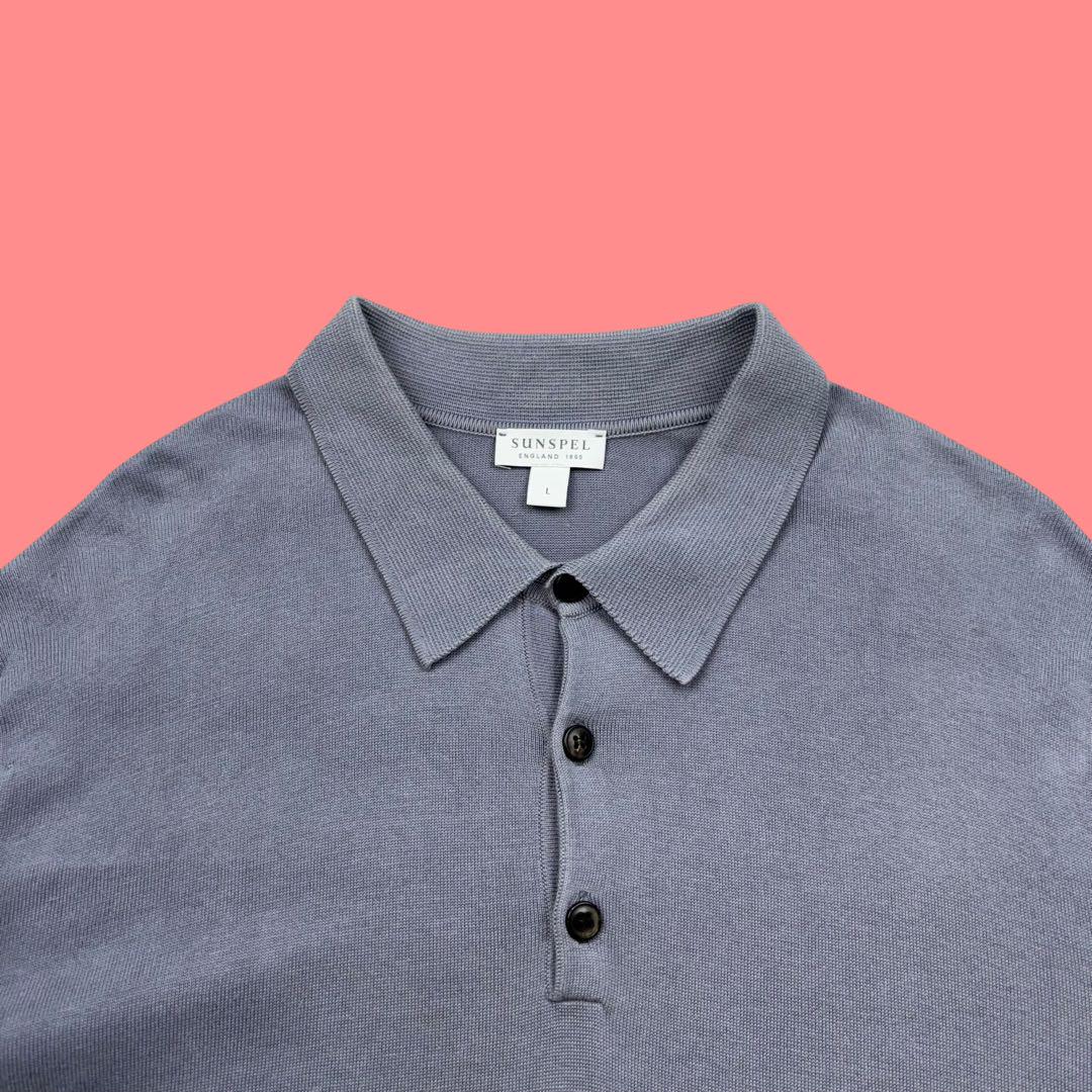 Sunspel コットン ニットポロ made in Portugal
