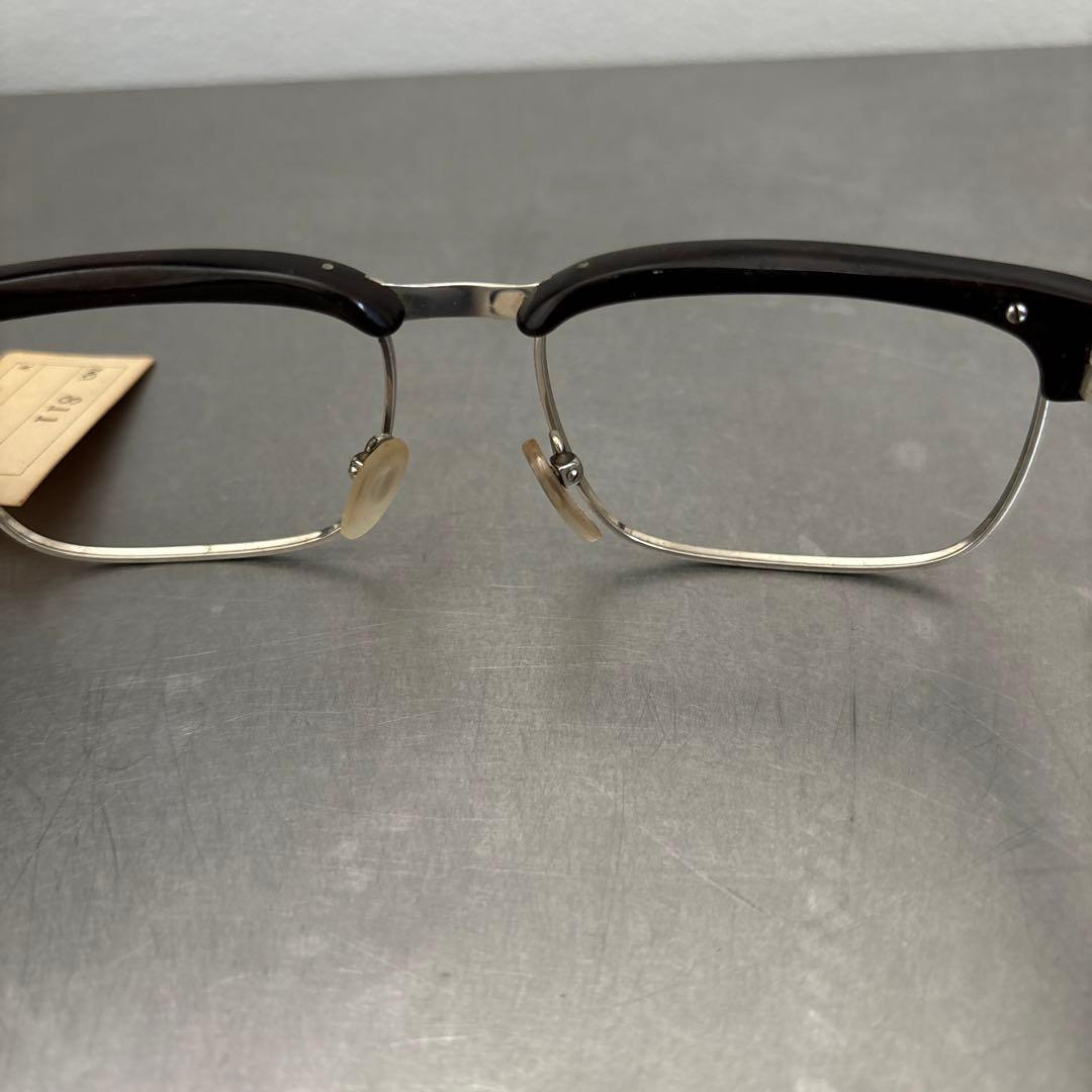 Nikon52▫︎16-140 ブラウンフレーム ウェリントン型メガネ　レトロ