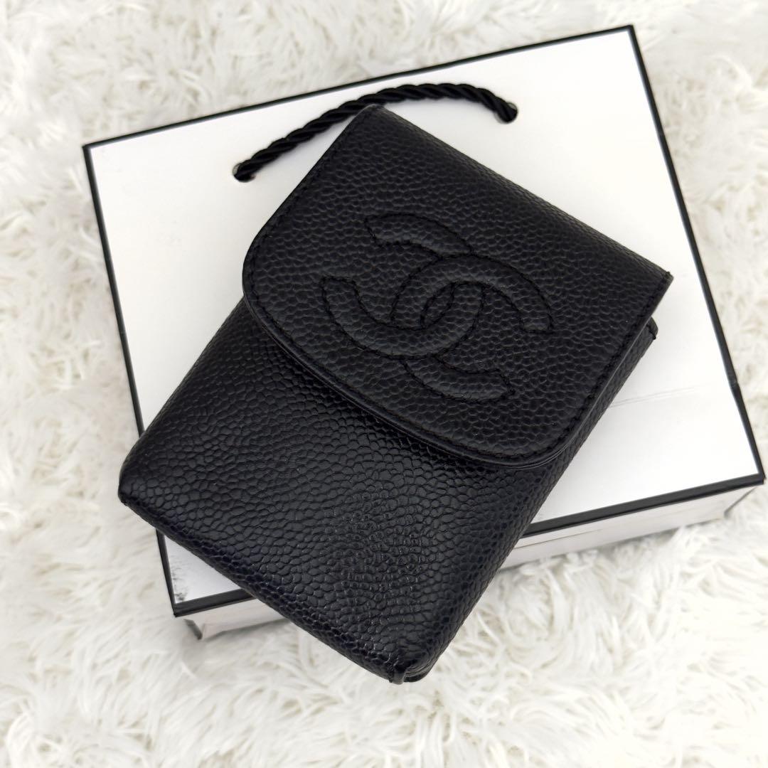美品✨CHANEL シャネル シガレットケース キャビアスキン 小物入れ