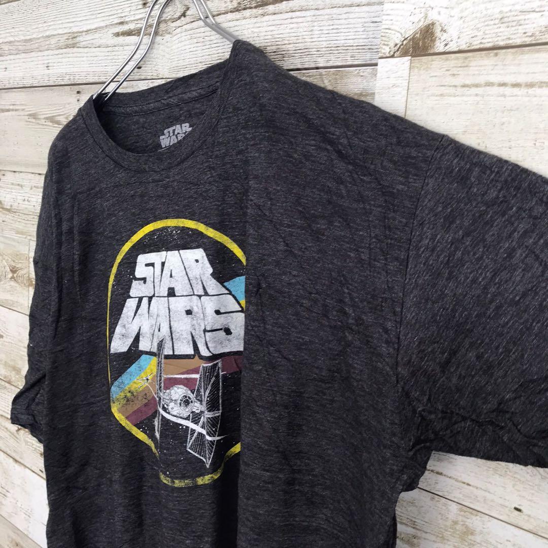新しい USA古着スターウォーズムービープリント半袖Tシャツ2XLブラック