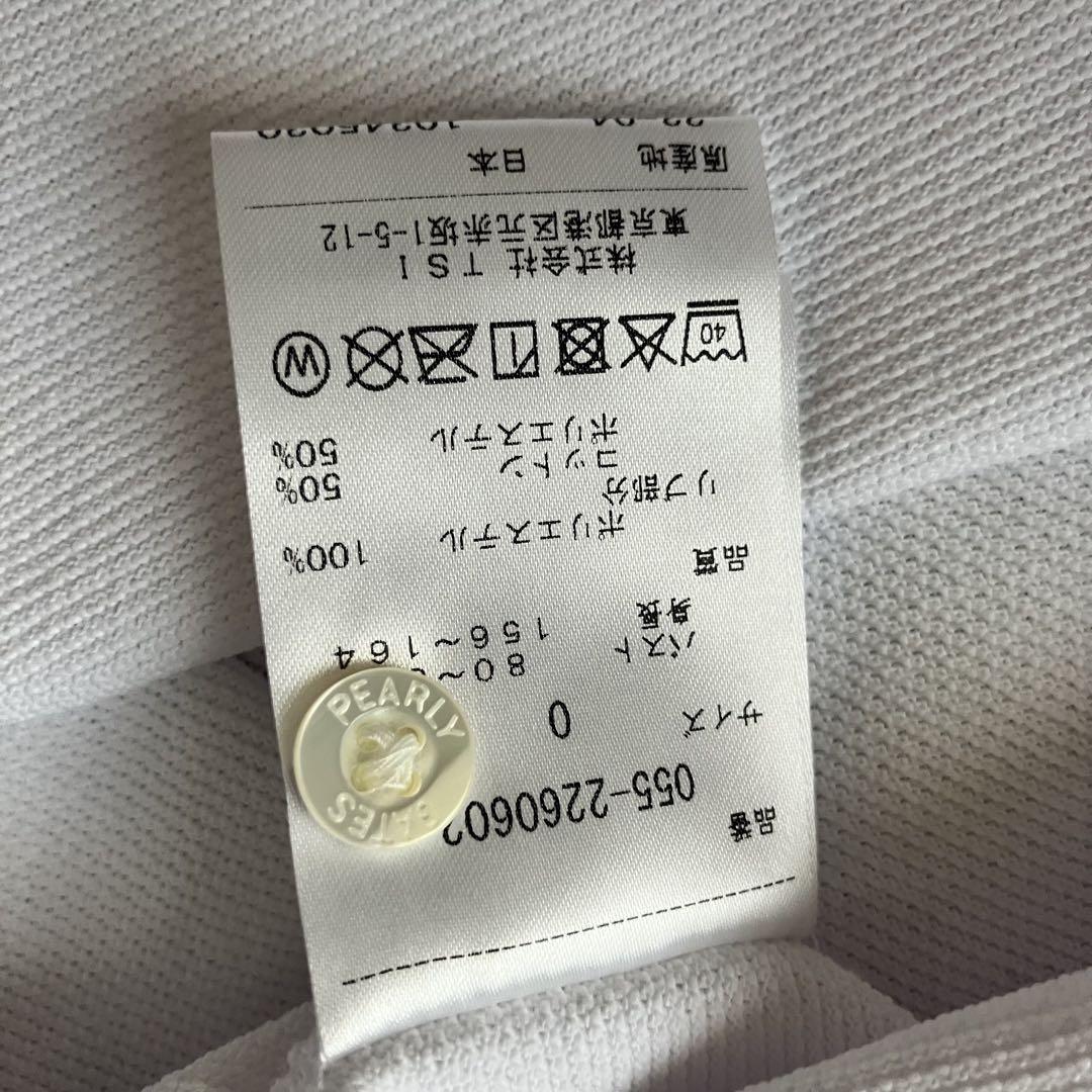 【タグ付新品】PEARLYGATES 日本製　半袖ポロシャツ　白　稲妻　0 タグ付新品】PEARLYGATES 日本製 半袖ポロシャツ 白 稲妻 0