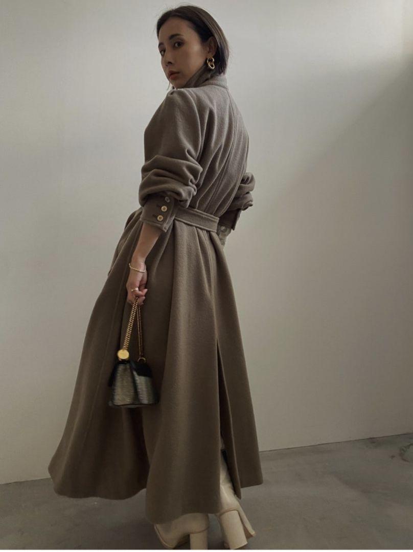 Ameri　POOFY FLARE LONG COAT
