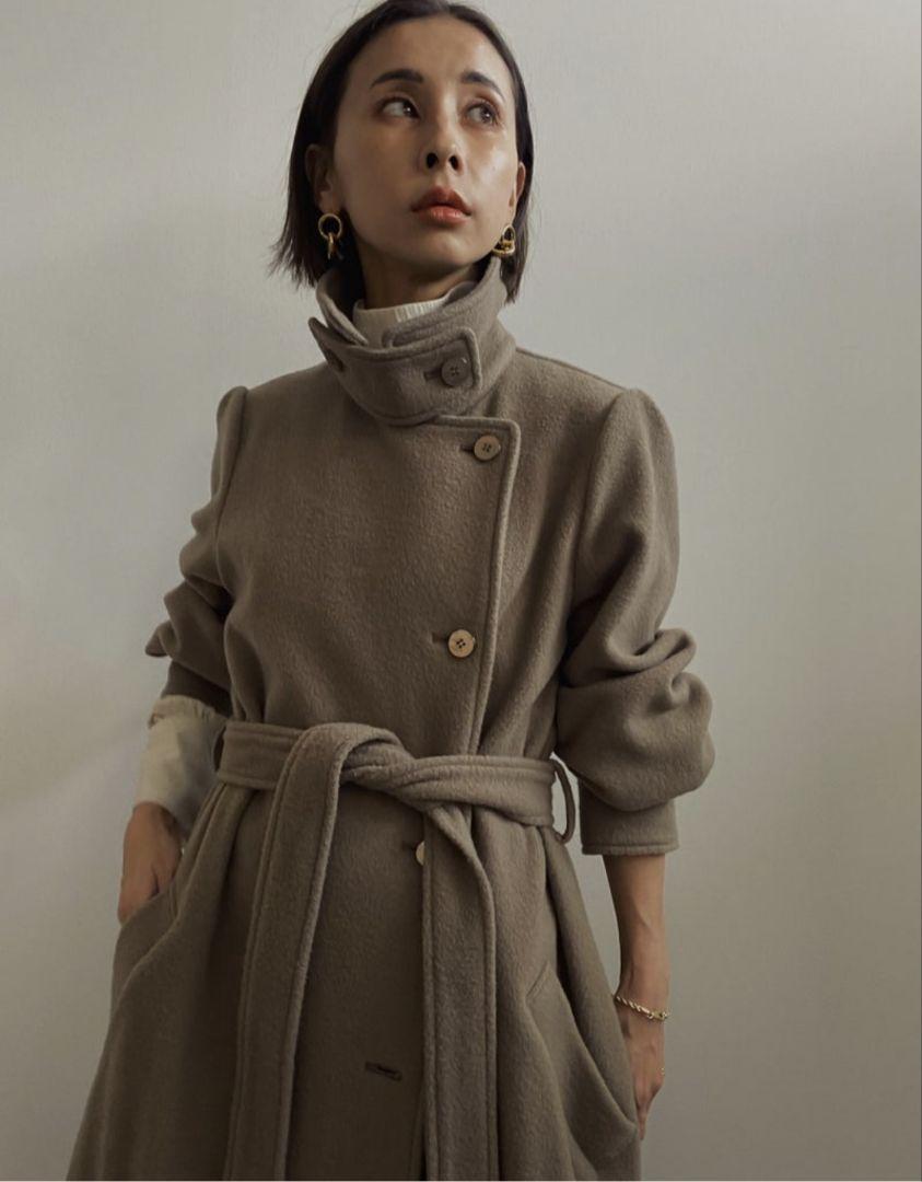 Ameri　POOFY FLARE LONG COAT