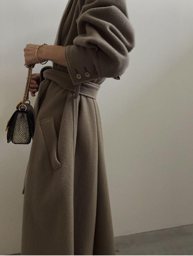 Ameri　POOFY FLARE LONG COAT