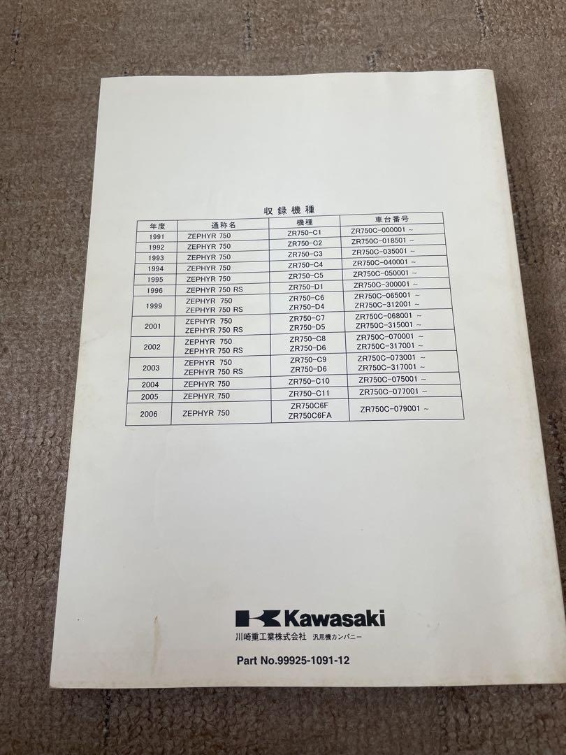 ZEPHYR750サービスマニュアル
