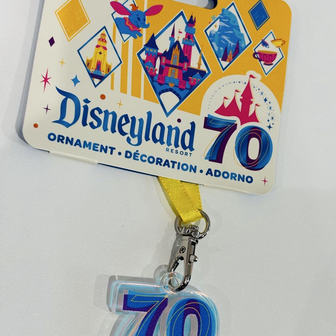 ☆Disneyland限定☆70周年 ティンカーベル&お城 オーナメント 新品未使用】カリフォルニアディズニー70周年記念オーナメント