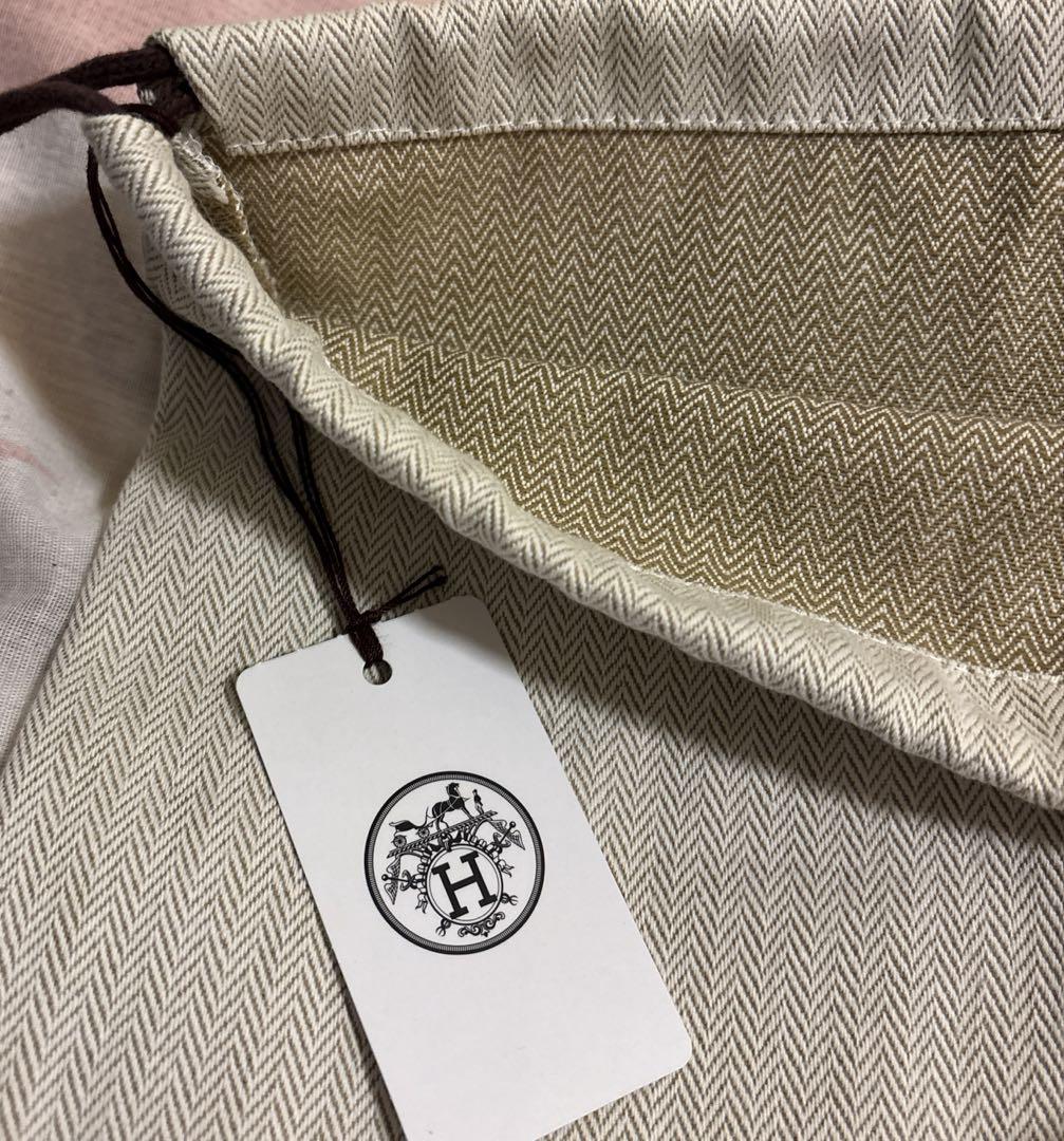 【即納&大特価】 大 保存袋 エルメスHERMES 巾着 バッグ激安 - ヘリンボーン柄 ラッピング・包装