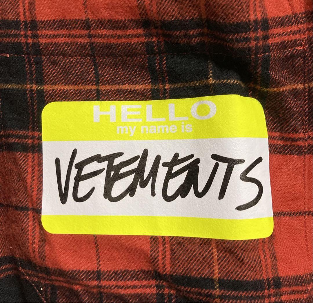 vetements ヴェトモン my name is シャツ　レッド