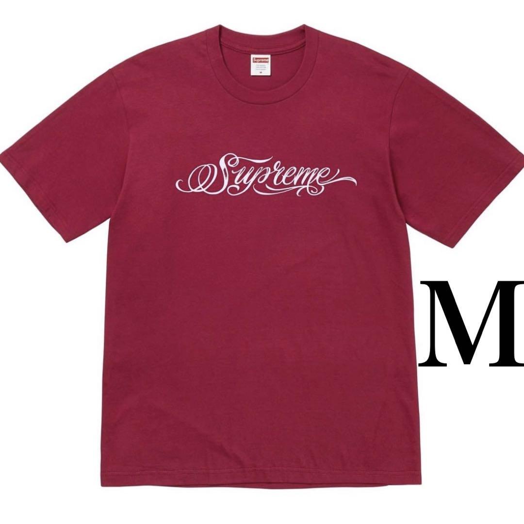 M supreme Script Tee カーディナル