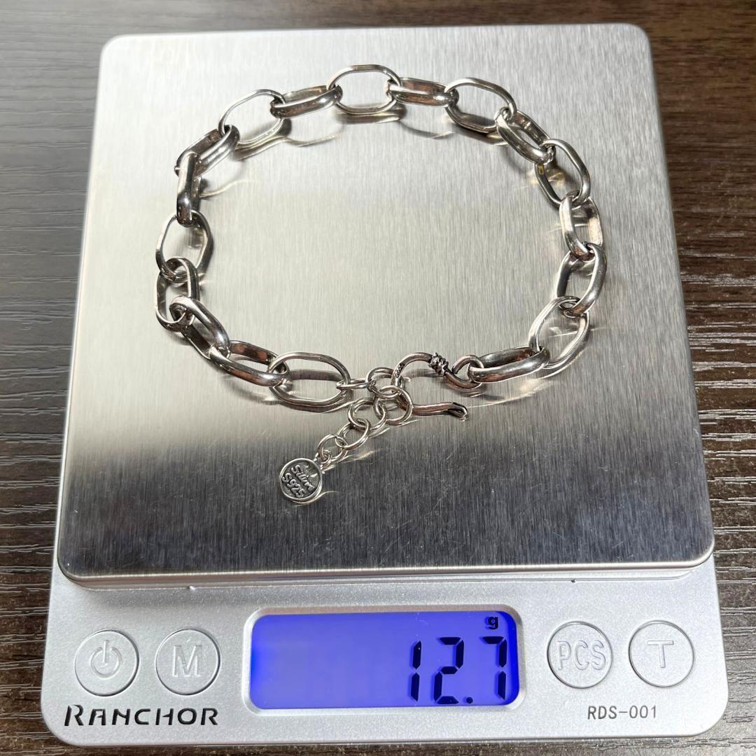 ヴィンテージ オーバルチェーンリンクブレスレット シルバー925