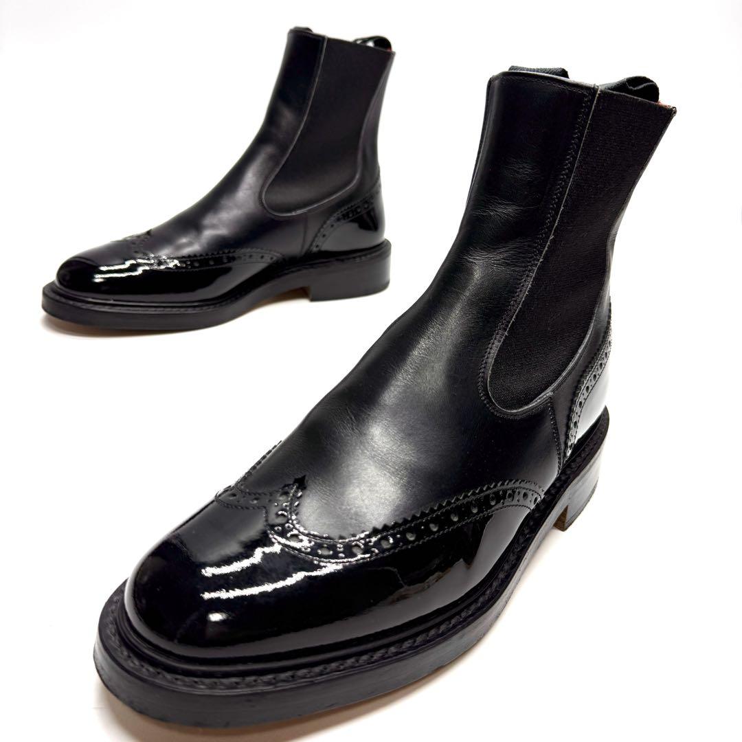 Tricker's×1PIU1UGUALE3 サイドゴアブーツ M7680 黒