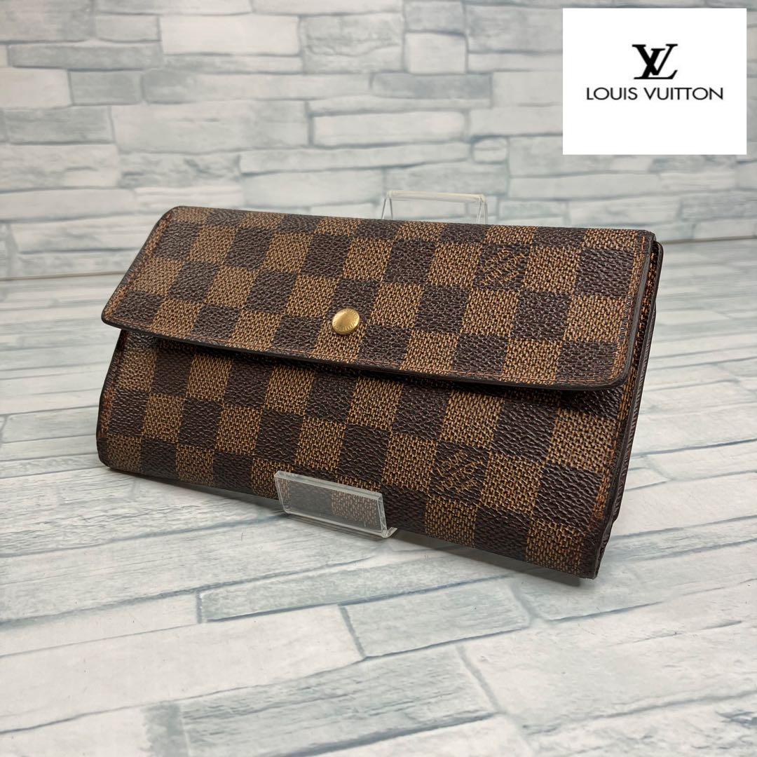 美品 60 LOUIS VUITTON ルイヴィトン 三つ折り財布 長財布